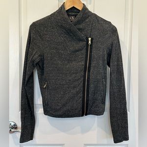 Motorcycle motor style women’s jacket soft cotton with pockets grey comfortable